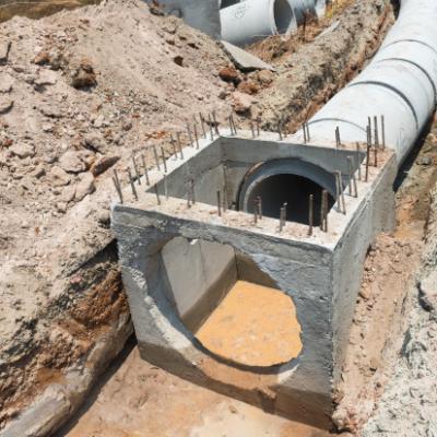 Construction Site Drainage Concrete Pipe Sewage Waste Water City